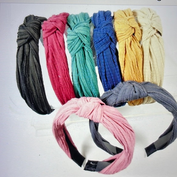 Marcella’s Boutique Accessories - SOLD Out 🎈crinkle Fabric Fashion U-Shaped headbands by Marcellas boutique